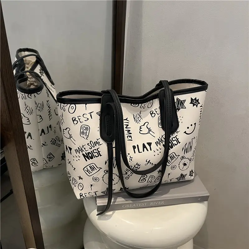 Cute Cartoon Print Shoulder Bag for Women - Image 2