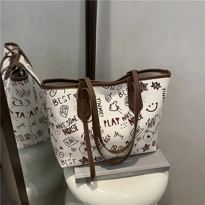 Cute Cartoon Print Shoulder Bag for Women - Image 3