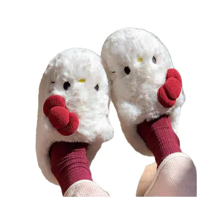 Hello Kitty Waterproof Cotton Slippers Women Winter Warm - Image 7