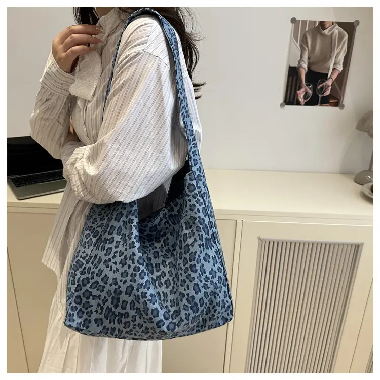 Women Leopard Print Shoulder Tote Bag Large Capacity — feature 14