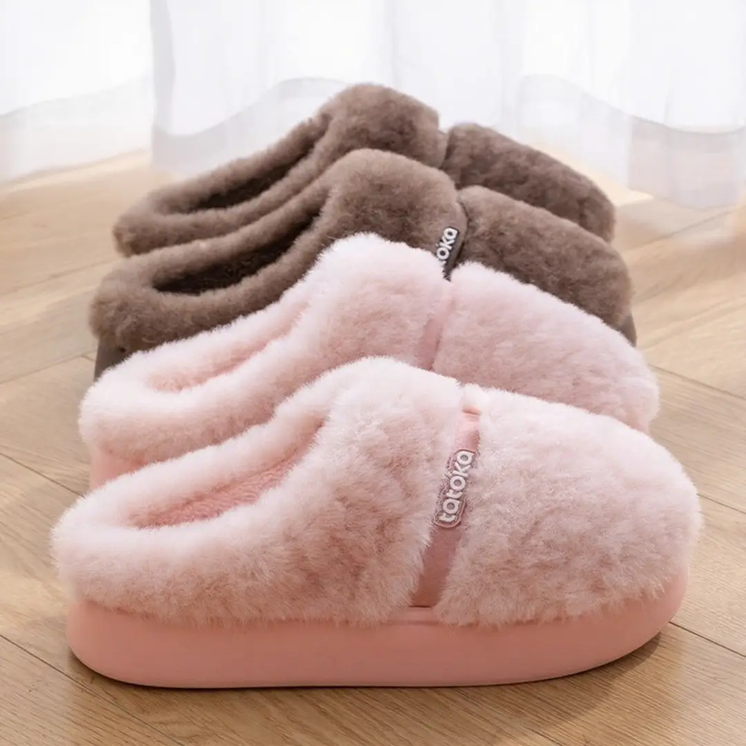 Thick-Soled Plush Warm Non-Slip Cotton Slippers for Women 2025 New Autumn and Winter Indoor Home Cotton Slippers for Women - Image 14