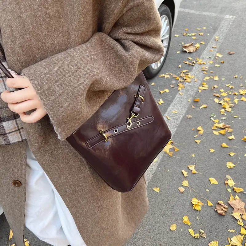 2025 Woolen Plaid Shoulder Bag for Women - Image 8
