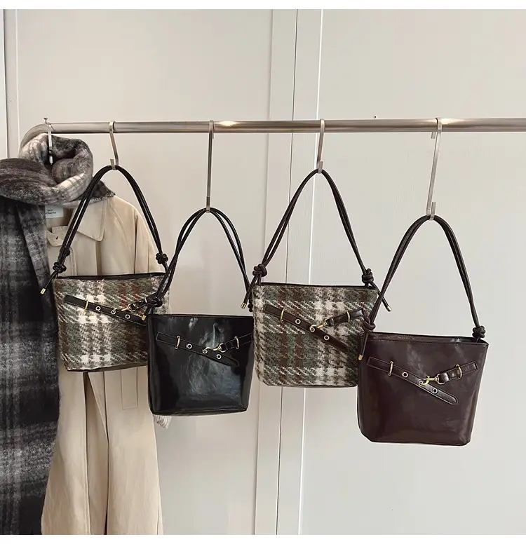 2025 Woolen Plaid Shoulder Bag for Women — feature 17