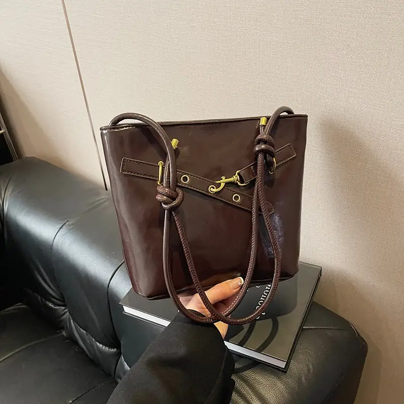 2025 Woolen Plaid Shoulder Bag for Women - Image 2
