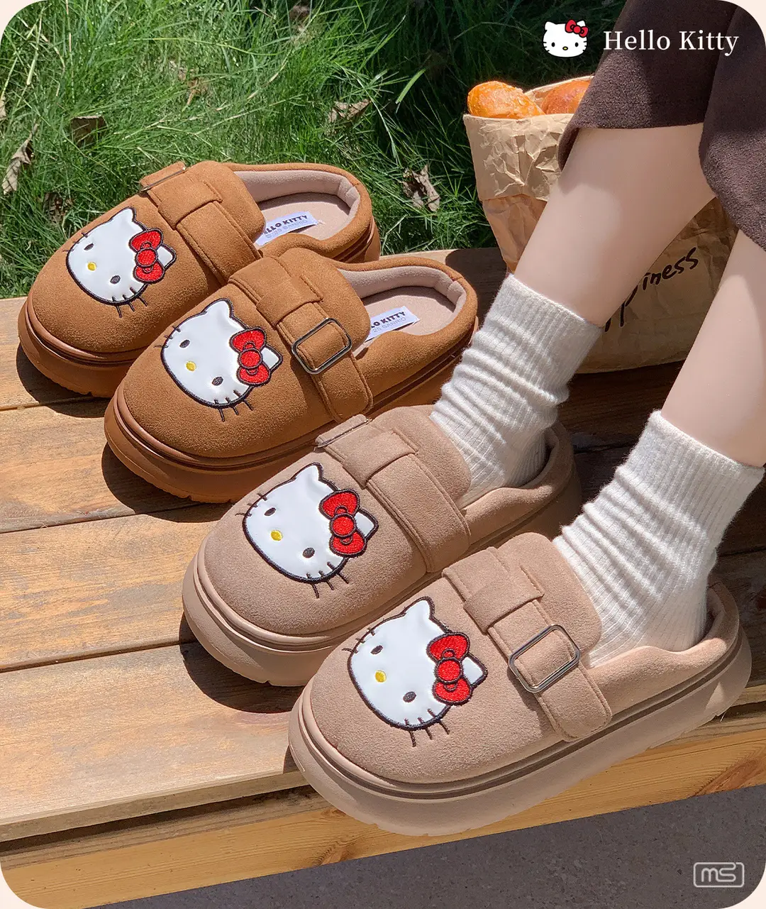 New Sanrio Hello Kitty Slippers for Women, Autumn and Winter Home Plush Warm Non-Slip Cotton Slippers — feature 6