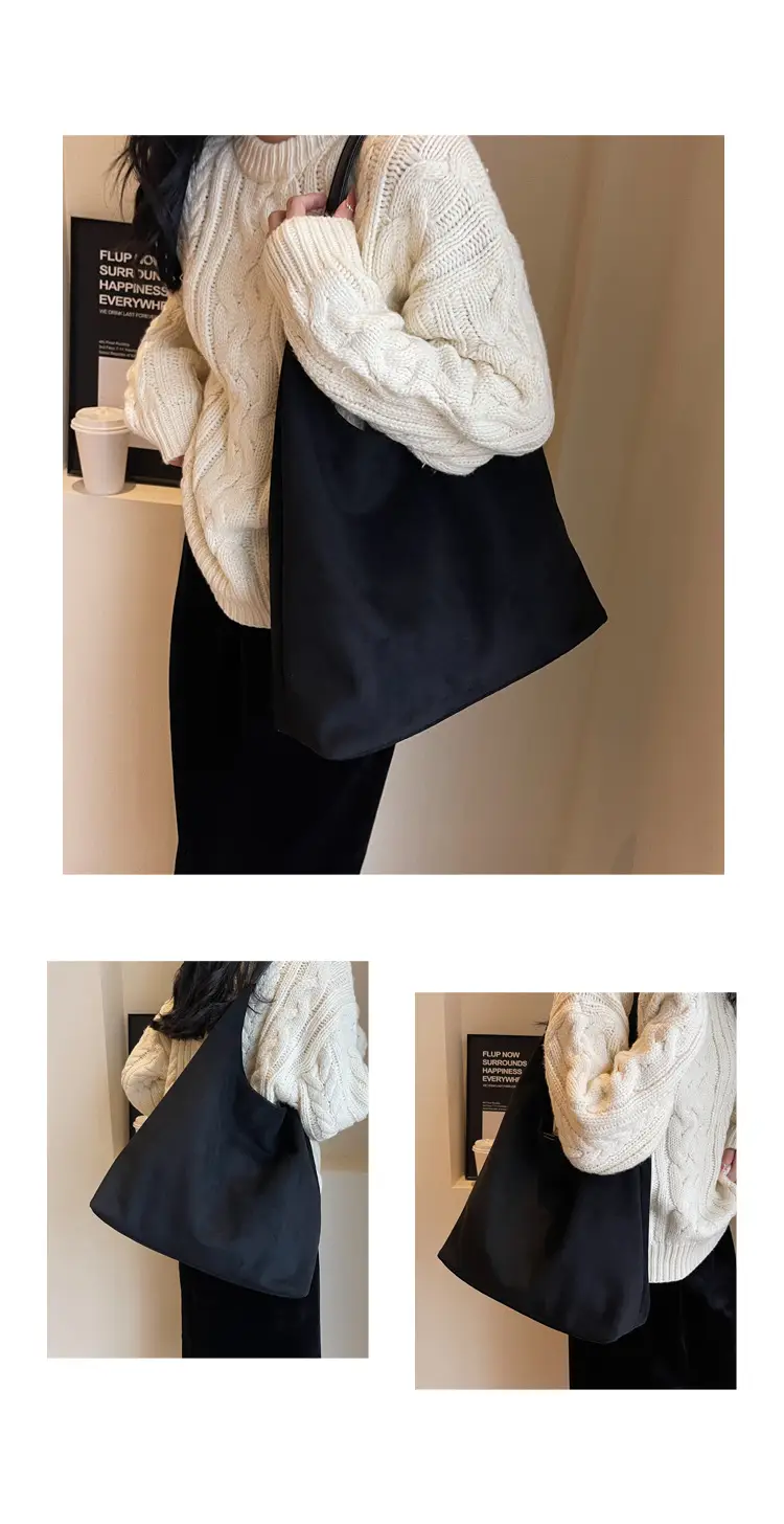 Women Suede Tote Bags 2025 New Autumn Winter Large Capacity — feature 15