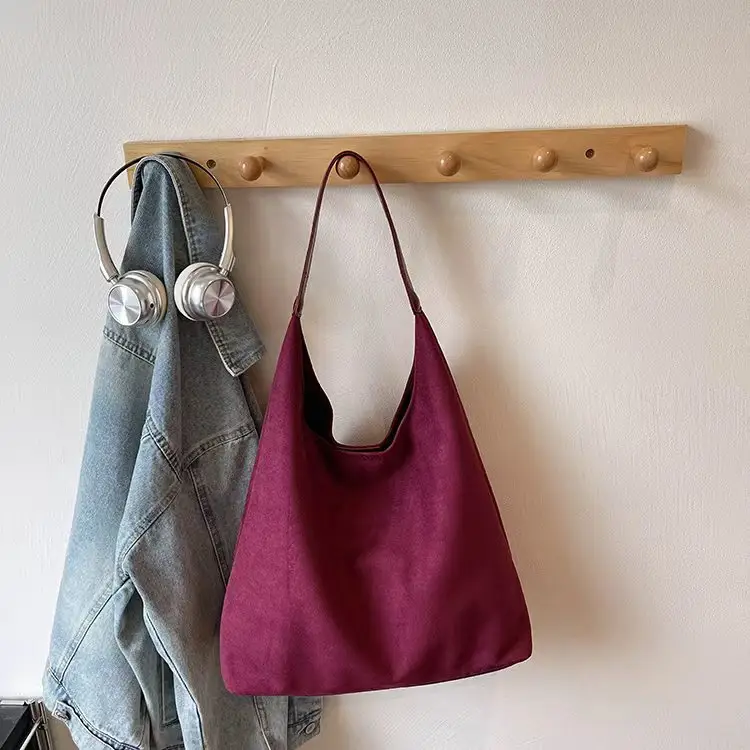 Women Suede Tote Bags 2025 New Autumn Winter Large Capacity - Image 10