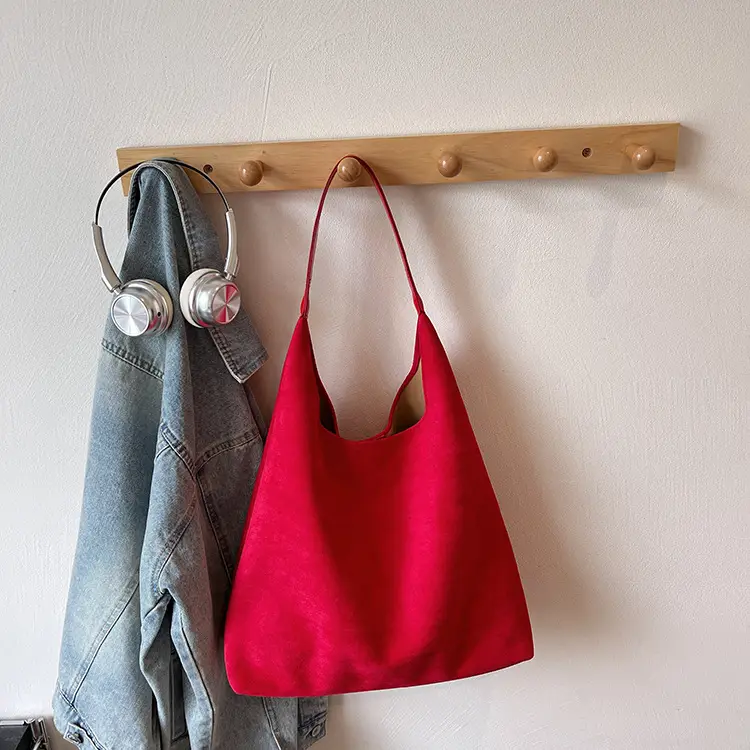 Women Suede Tote Bags 2025 New Autumn Winter Large Capacity - Image 6