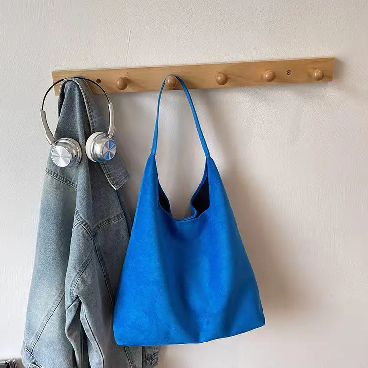 Women Suede Tote Bags 2025 New Autumn Winter Large Capacity - Image 7
