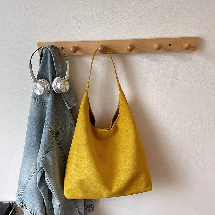 Women Suede Tote Bags 2025 New Autumn Winter Large Capacity - Image 8
