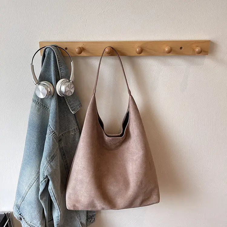 Women Suede Tote Bags 2025 New Autumn Winter Large Capacity - Image 9