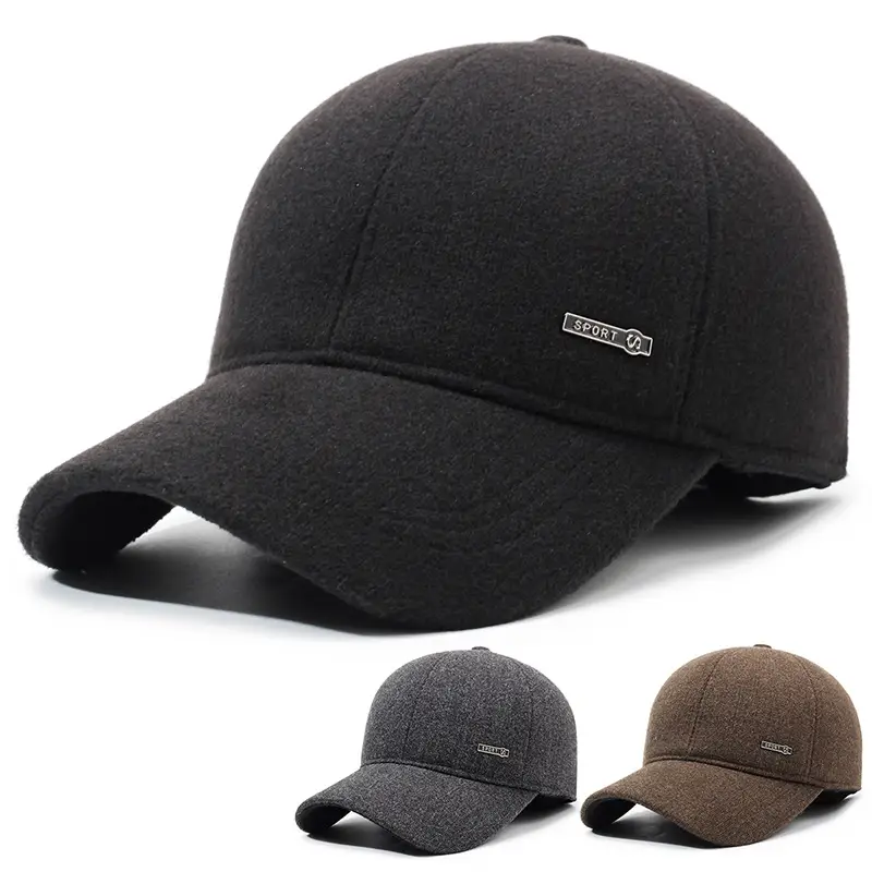 Men's Fleece Lined Warm Cap Brown - Image 4