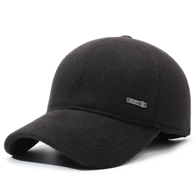 Men's Fleece Lined Warm Cap Brown - Image 2
