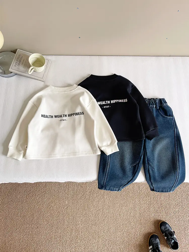 Nausicaa Boys T-Shirt White Black Blue Winter Thickened - Image 6