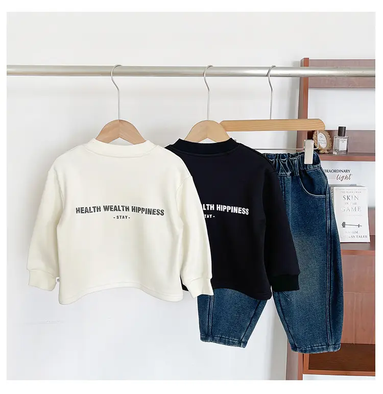 Nausicaa Boys T-Shirt White Black Blue Winter Thickened — feature 10