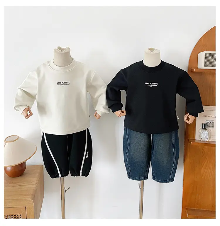 Nausicaa Boys T-Shirt White Black Blue Winter Thickened — feature 12