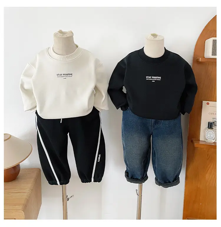 Nausicaa Boys T-Shirt White Black Blue Winter Thickened — feature 13