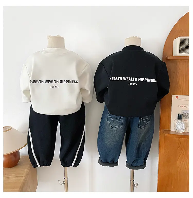 Nausicaa Boys T-Shirt White Black Blue Winter Thickened — feature 14