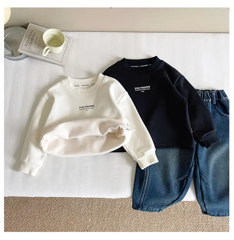 Nausicaa Boys T-Shirt White Black Blue Winter Thickened — feature 15