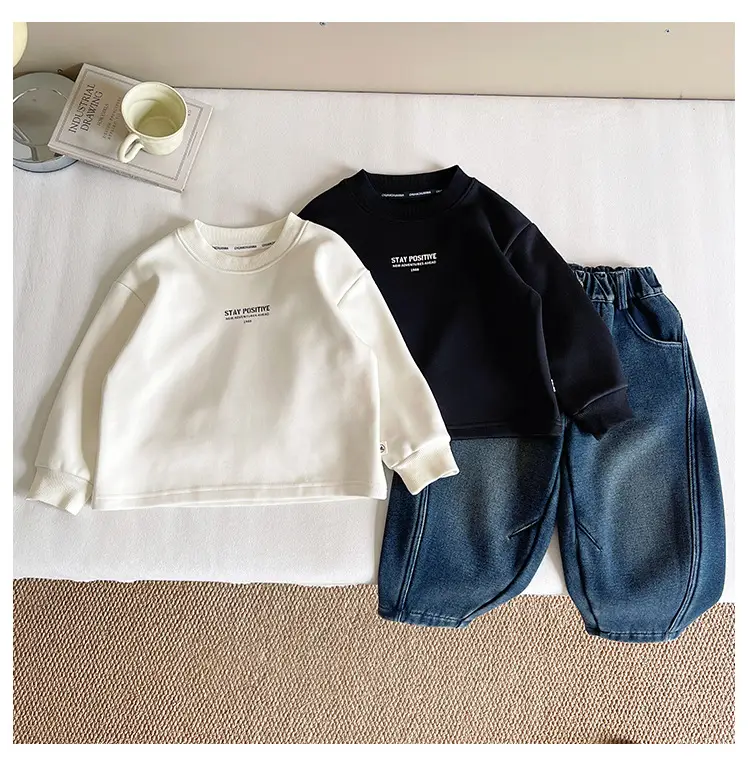 Nausicaa Boys T-Shirt White Black Blue Winter Thickened — feature 16