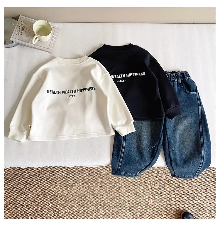 Nausicaa Boys T-Shirt White Black Blue Winter Thickened — feature 17