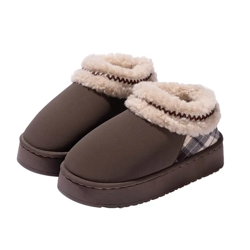 2025 New Winter Cotton Slippers for Women, Non-Slip Home Fleece-Lined Thickeneded Indoor Confinement Shoes, Warm Cotton Shoes for Outer Wear - Image 8