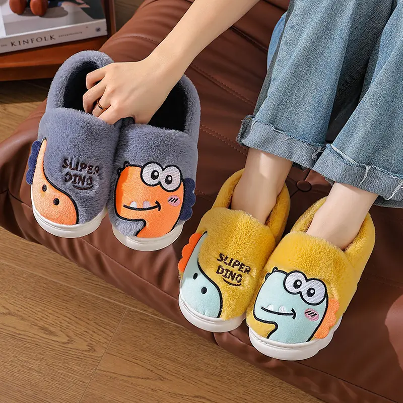 2025 Winter Cotton Slippers Warm Plush Kids Non-Slip - Image 11