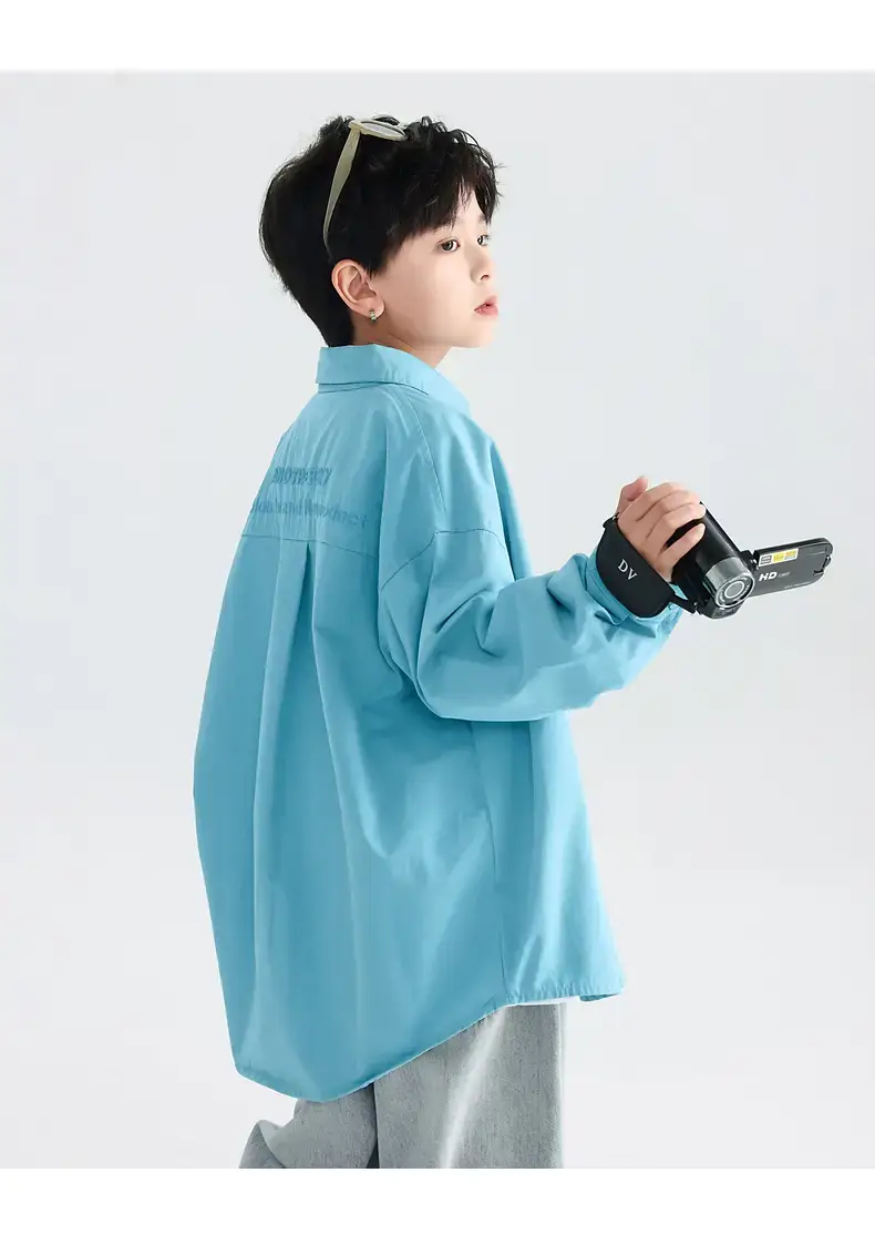 Boys' 2026 Korean Style Cool T-Shirt Black with Graphic Print — feature 21
