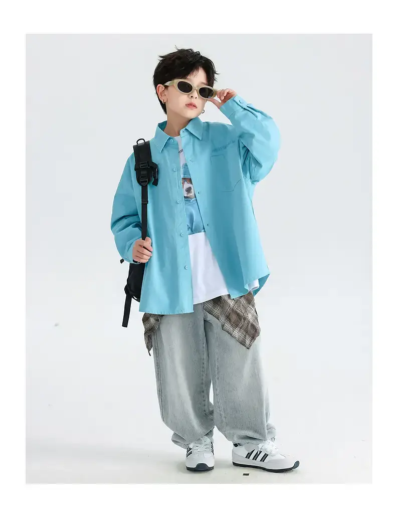 Boys' 2026 Korean Style Cool T-Shirt Black with Graphic Print — feature 22