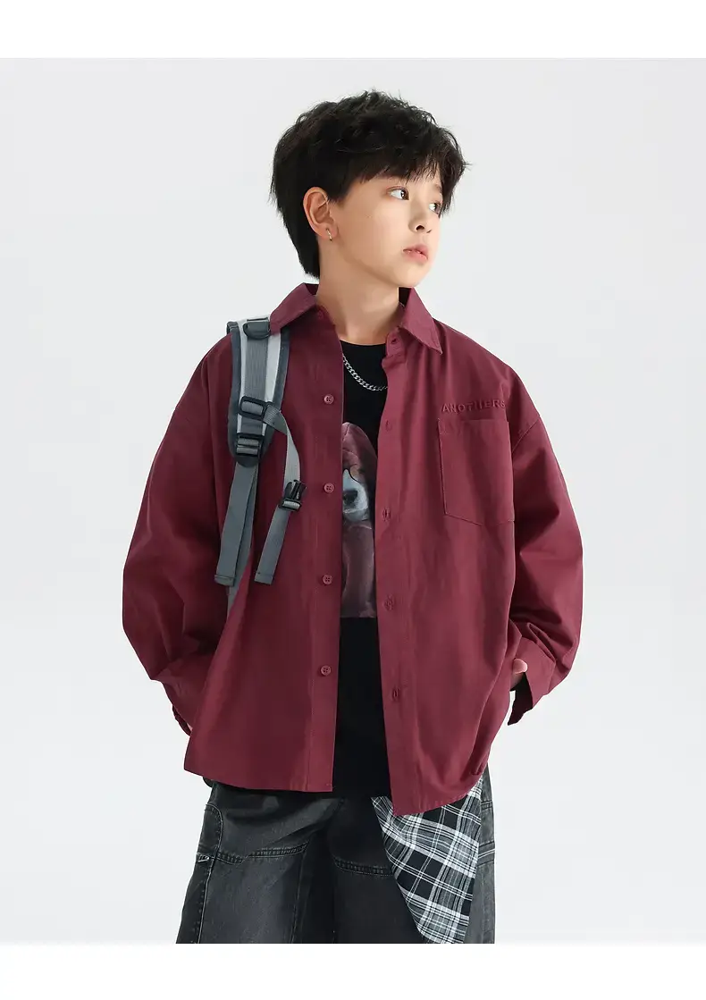 Boys' 2026 Korean Style Cool T-Shirt Black with Graphic Print — feature 24