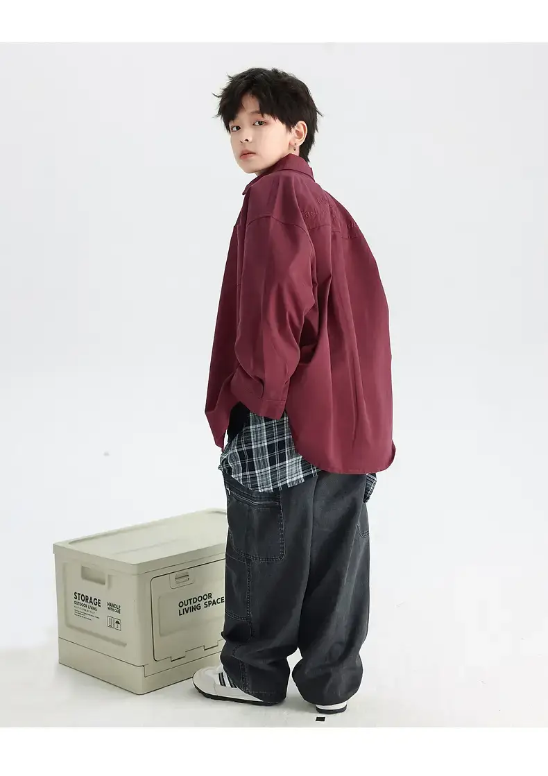 Boys' 2026 Korean Style Cool T-Shirt Black with Graphic Print — feature 26