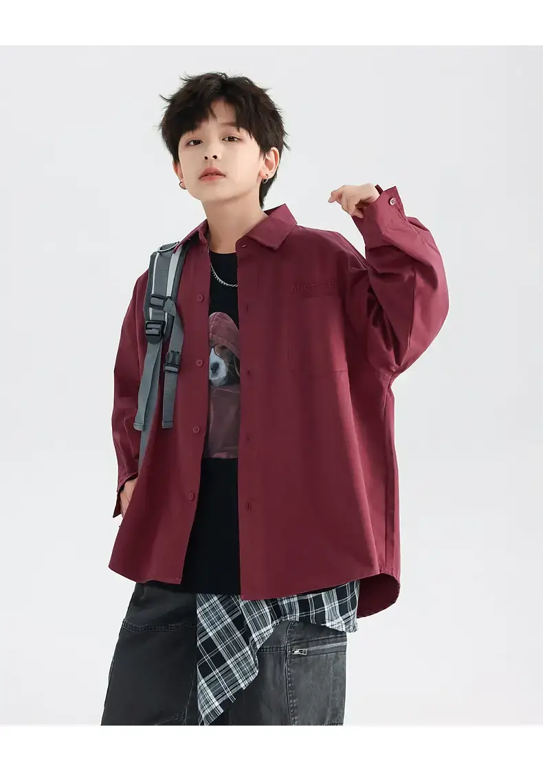 Boys' 2026 Korean Style Cool T-Shirt Black with Graphic Print — feature 29