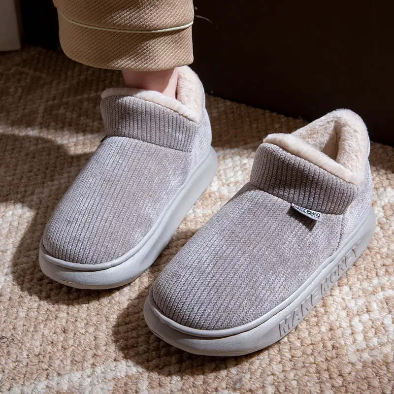 Women Cotton Slip-On Slippers Warm Indoor Winter - Image 2