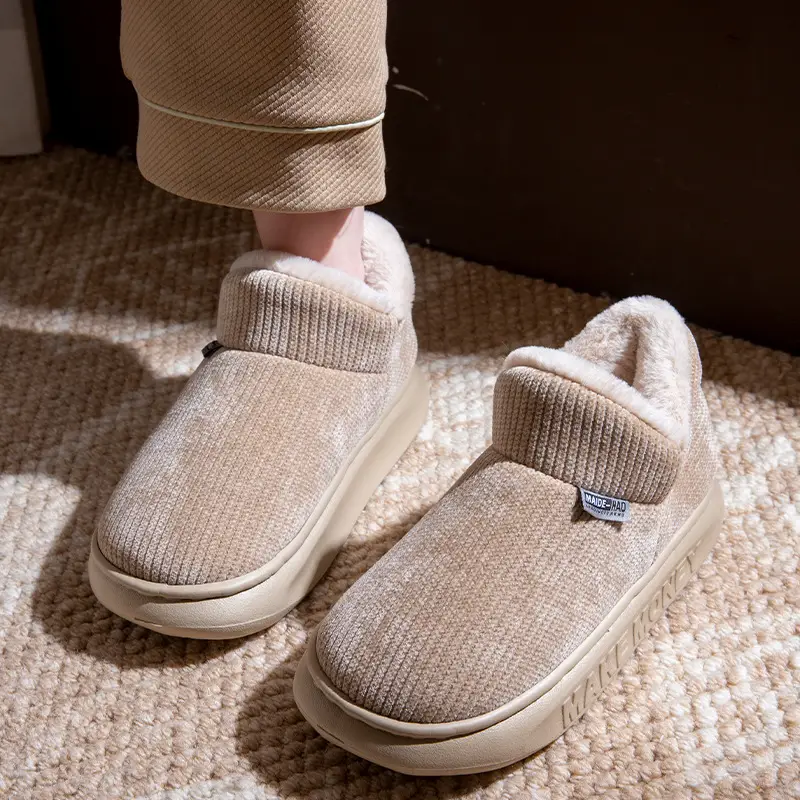Women Cotton Slip-On Slippers Warm Indoor Winter - Image 5