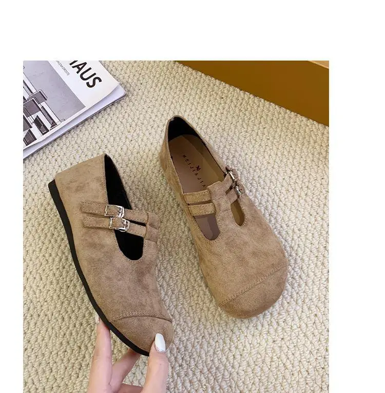 French Retro Mary Jane Shoes for Women 2025 New Autumn Flat Shallow Mouth Single Shoes Niche Gentle Loafers — feature 10