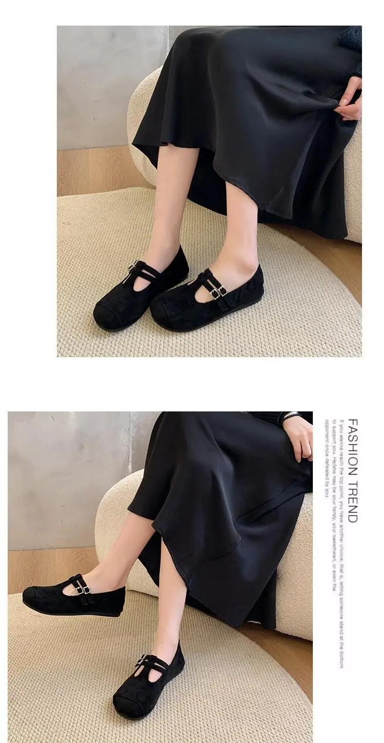 French Retro Mary Jane Shoes for Women 2025 New Autumn Flat Shallow Mouth Single Shoes Niche Gentle Loafers — feature 7