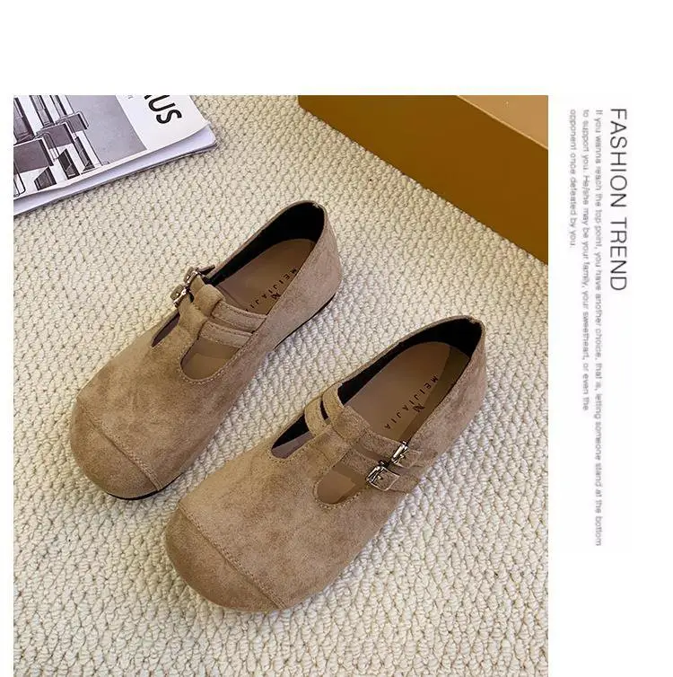 French Retro Mary Jane Shoes for Women 2025 New Autumn Flat Shallow Mouth Single Shoes Niche Gentle Loafers — feature 9