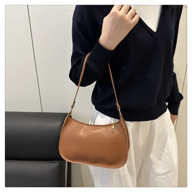 White Textured Armpit Bag for Women — feature 15