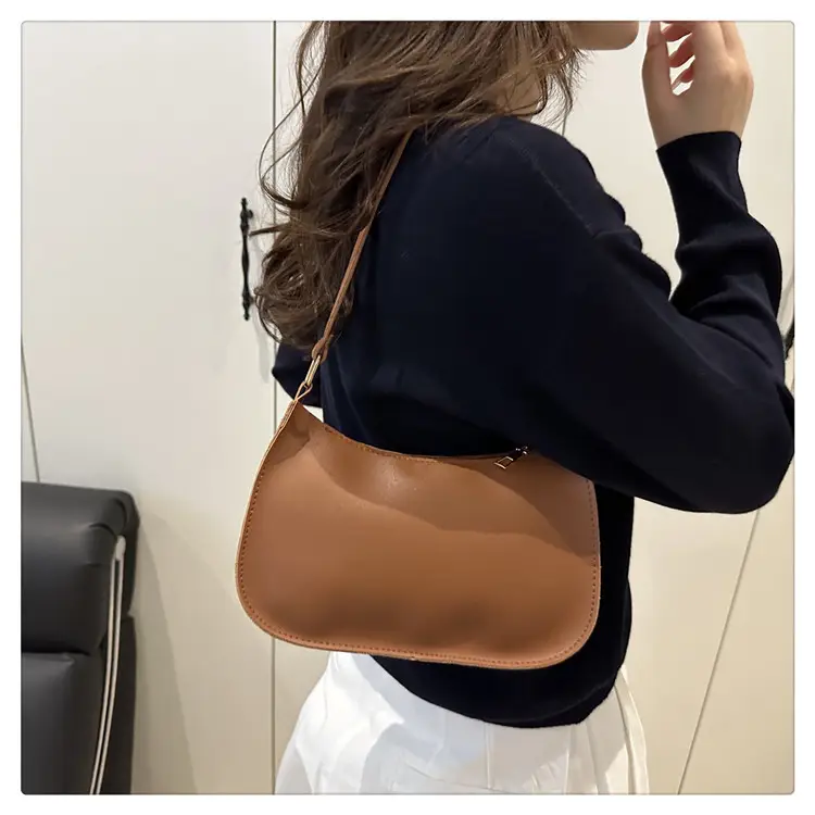 White Textured Armpit Bag for Women — feature 16