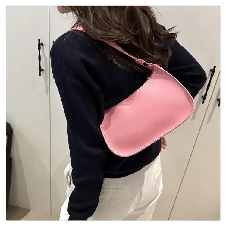White Textured Armpit Bag for Women — feature 18