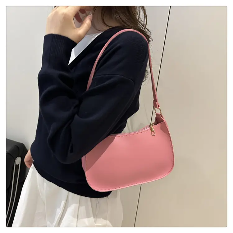 White Textured Armpit Bag for Women — feature 19