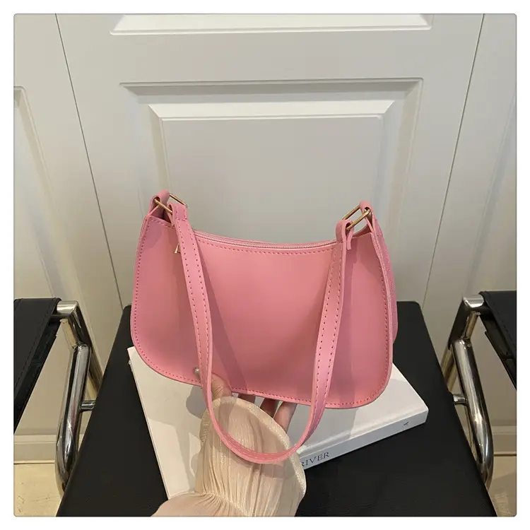 White Textured Armpit Bag for Women — feature 24