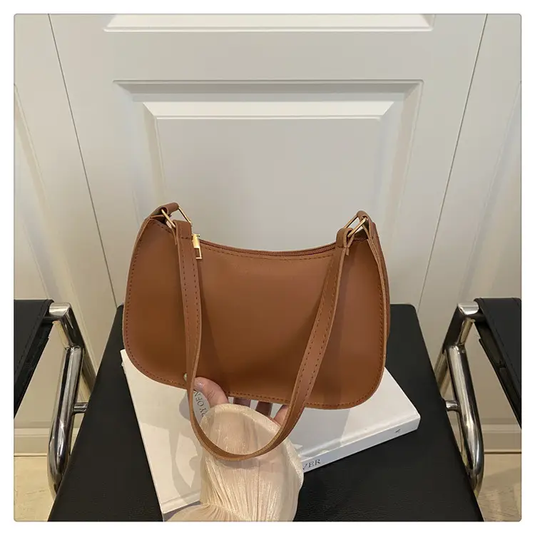 White Textured Armpit Bag for Women — feature 26