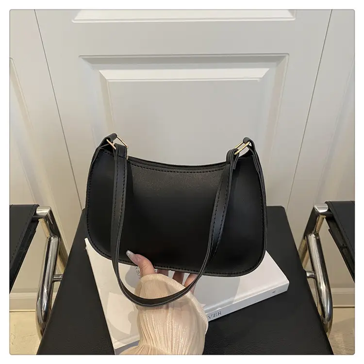 White Textured Armpit Bag for Women — feature 27