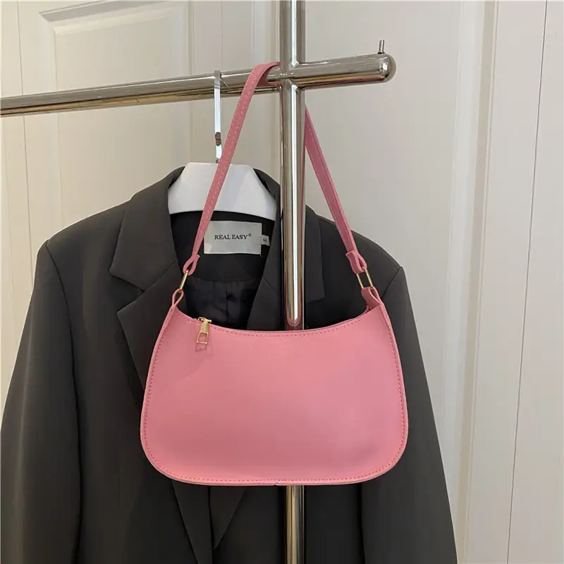 White Textured Armpit Bag for Women - Image 5
