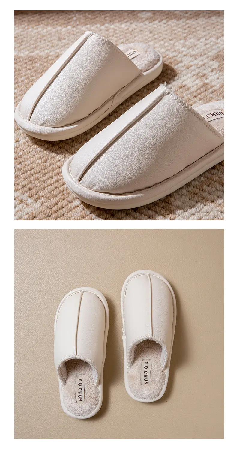 Women's Brown Cotton Slippers 2025 Anti-Slip Indoor — feature 9