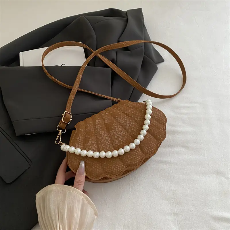 2025 Pearl Chain Embossed Crossbody Bag for Women - Image 2