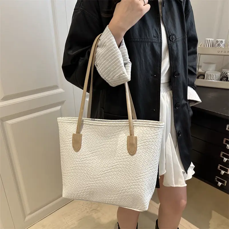 Women Woven Tote Bags 2025 Autumn Large Capacity