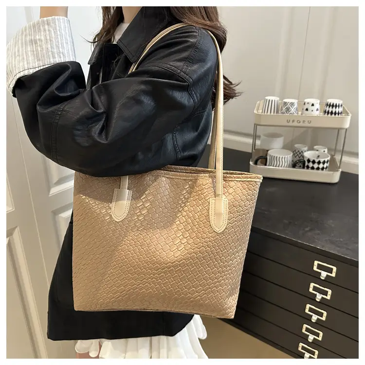 Women Woven Tote Bags 2025 Autumn Large Capacity — feature 11