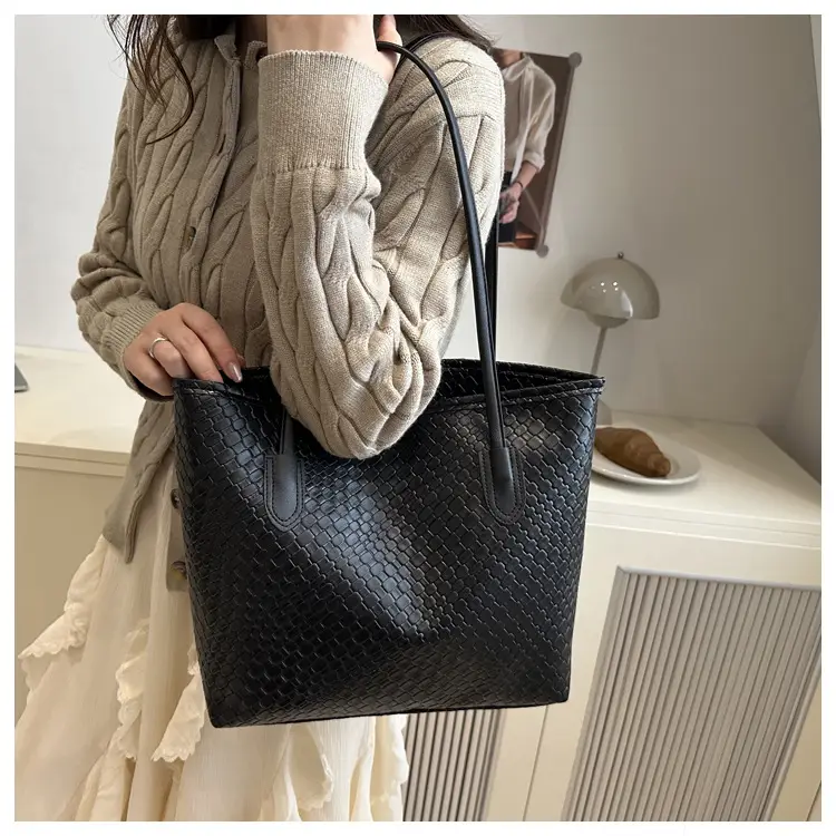 Women Woven Tote Bags 2025 Autumn Large Capacity — feature 26